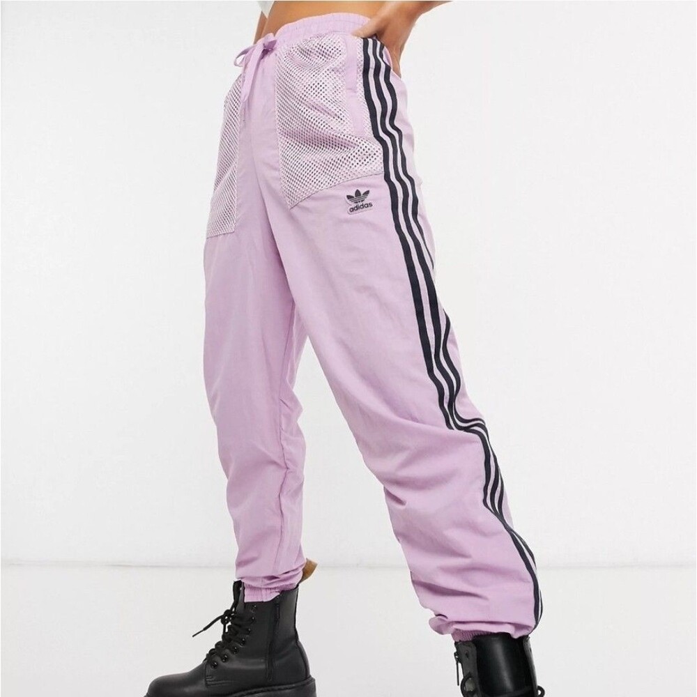 Adidas Originals Magic Berry Mesh Logo Nylon Track Pants Women’s L GP2155